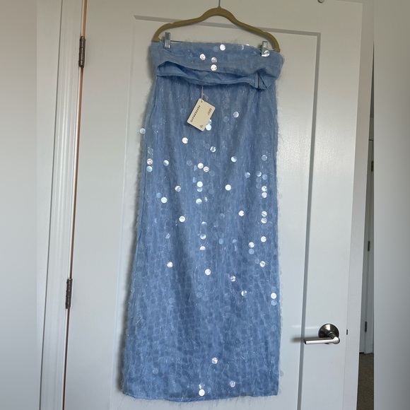 Peppermayo Light Blue Sequin Skirt Set - Picture 5 of 9